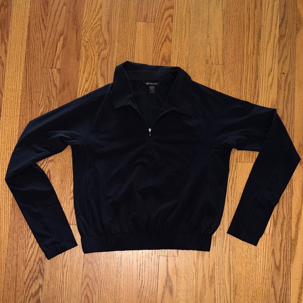 Athleta Black Quarter-Zip Super Lightweight Jacket | Small